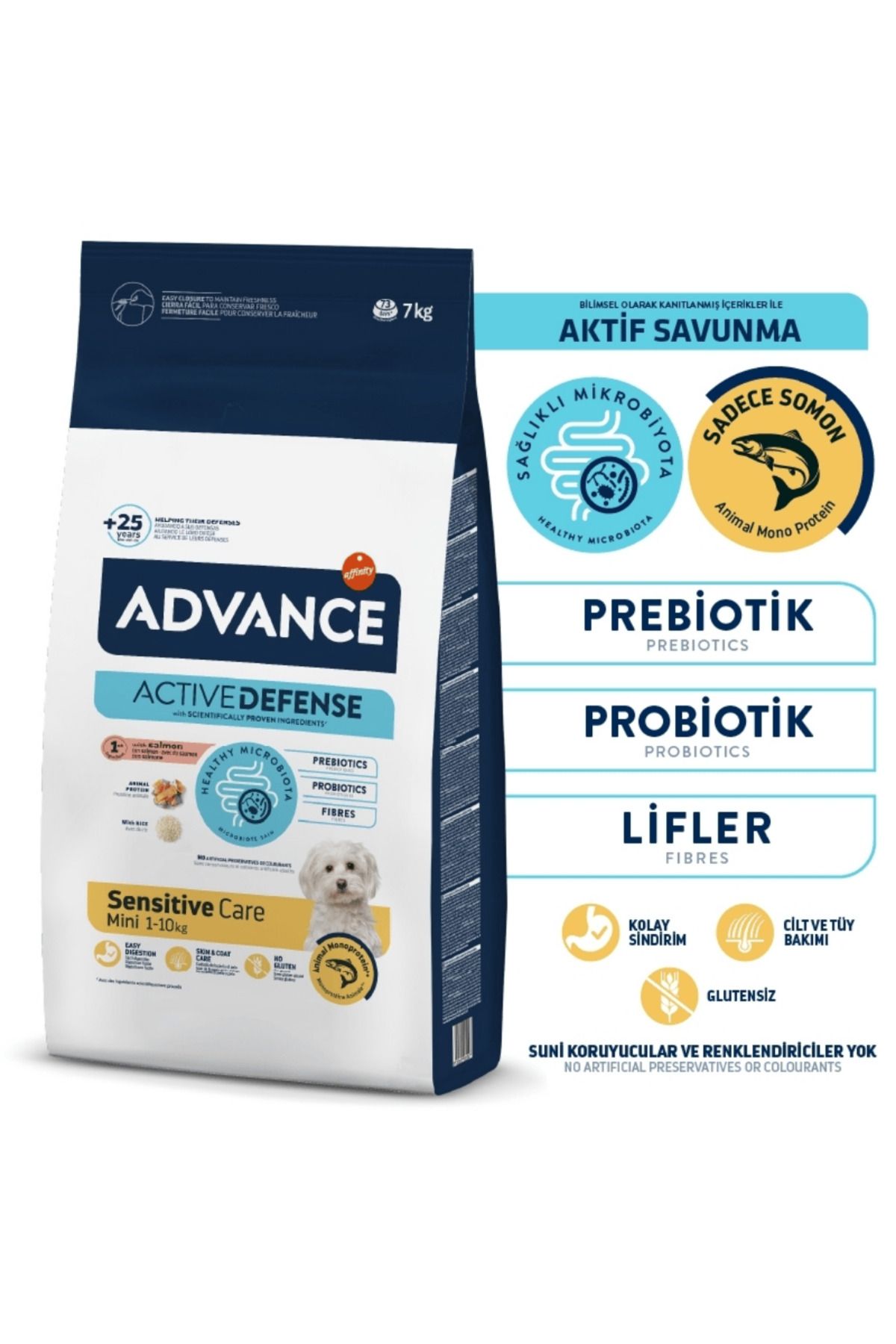 Advance Mını Sensivity Küçük Irk Somonlu Köpek Maması 7 Kg Advance Mını Sensivity Küçük Irk Somonlu Köpek Maması 7 Kg