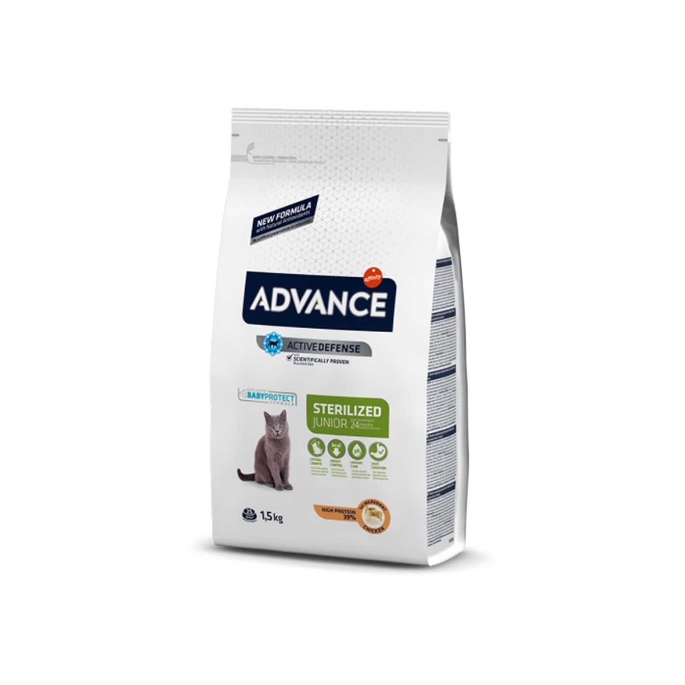 Advance Sterilized Junior Tavuklu Kısır Genç Kedi Maması 1.5 Kg Advance Sterilized Junior Tavuklu Kısır Genç Kedi Maması 1.5 Kg