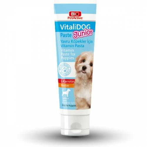 Bio Pet Active Vitalidog Junior L-Karnitin Ve Biotin Yavru Köpek Macunu 100ml Bio Pet Active Vitalidog Junior L-Karnitin Ve Biotin Yavru Köpek Macunu 100ml
