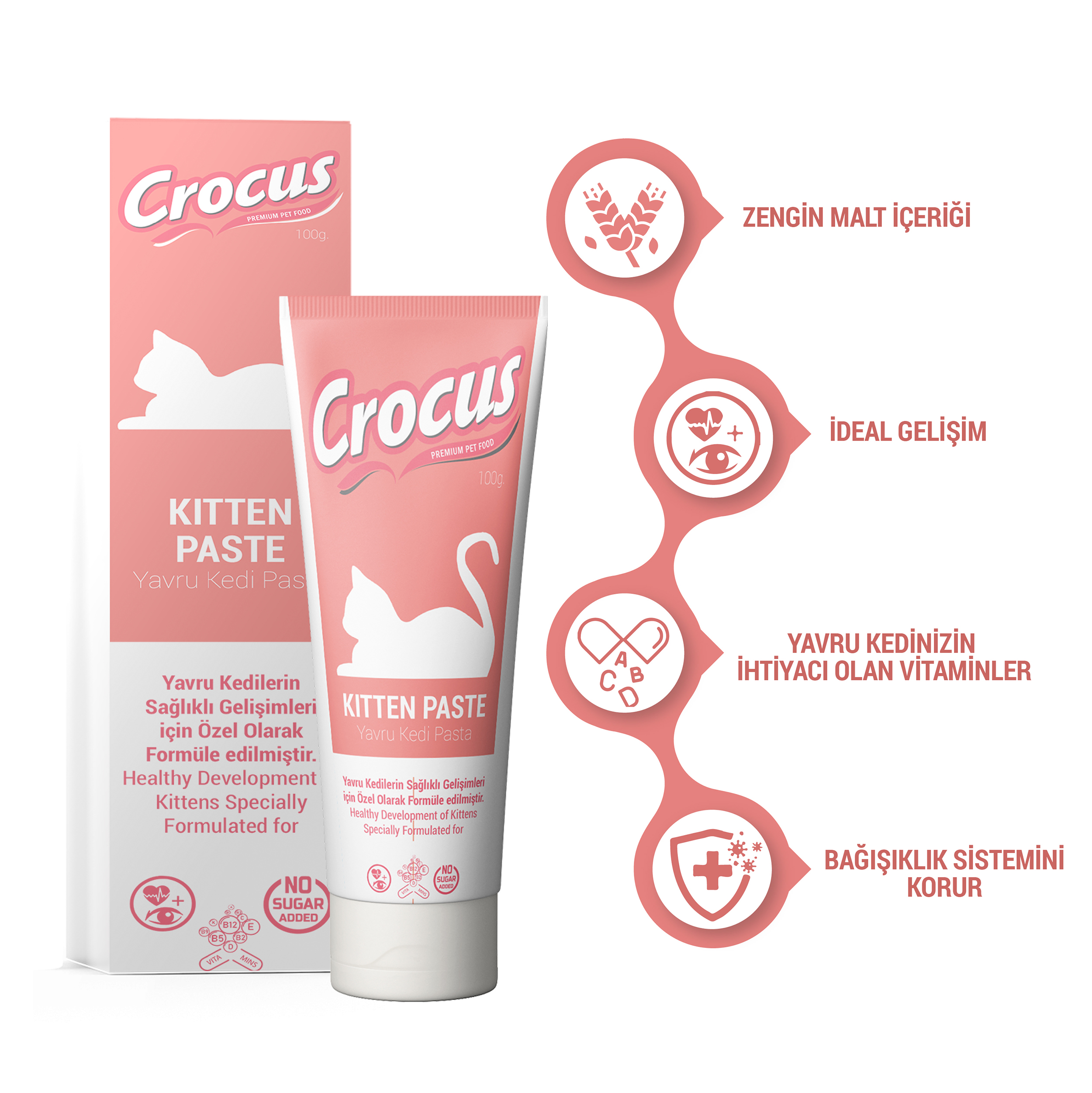 Crocus Kedi Kitten Malt Macunu 100 Gram Crocus Kedi Kitten Malt Macunu 100 Gram