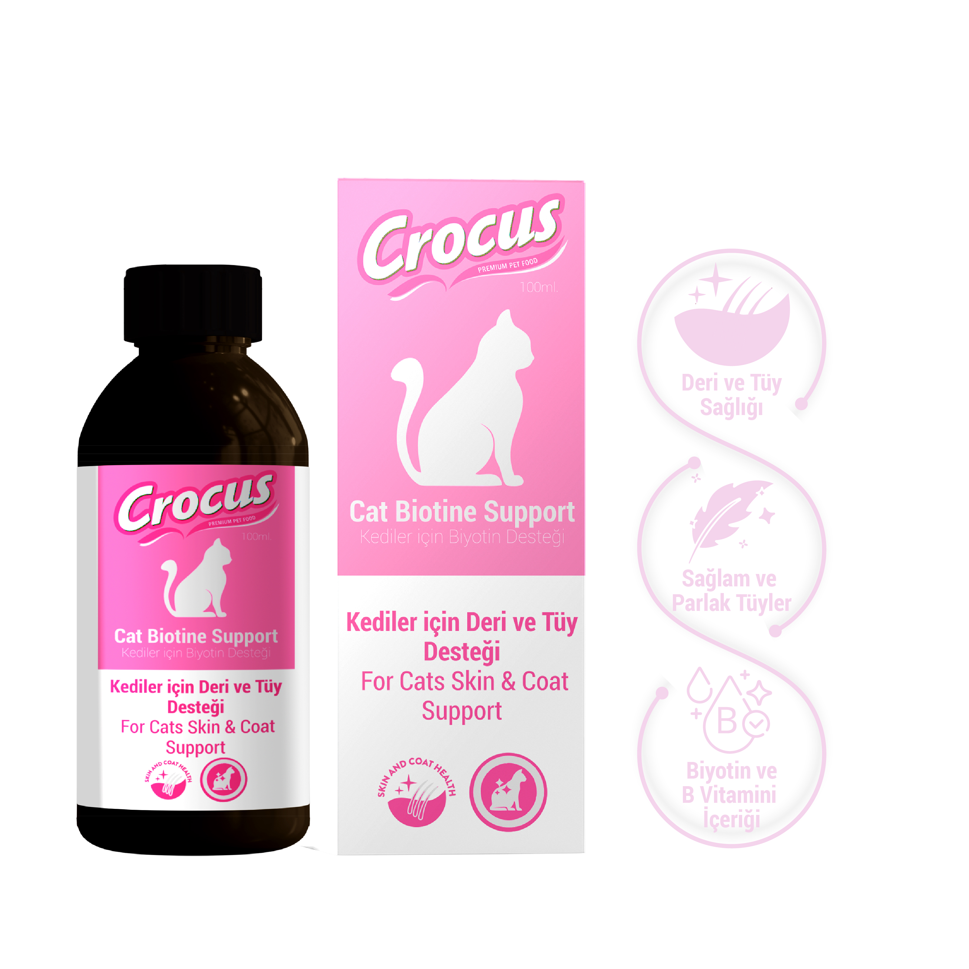 Crocus Kedi Tüy Sağlığı Damlası 100 Ml Crocus Kedi Tüy Sağlığı Damlası 100 Ml