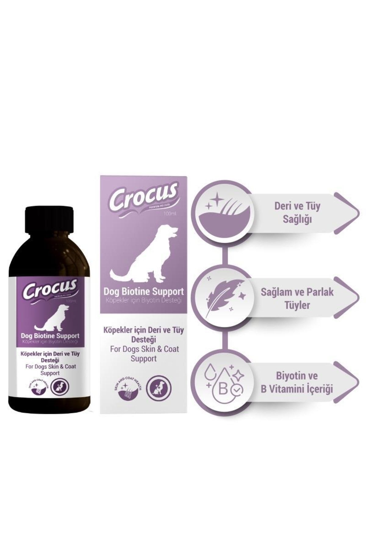 Crocus Köpek Tüy Sağlığı Damlası 100 Ml Crocus Köpek Tüy Sağlığı Damlası 100 Ml