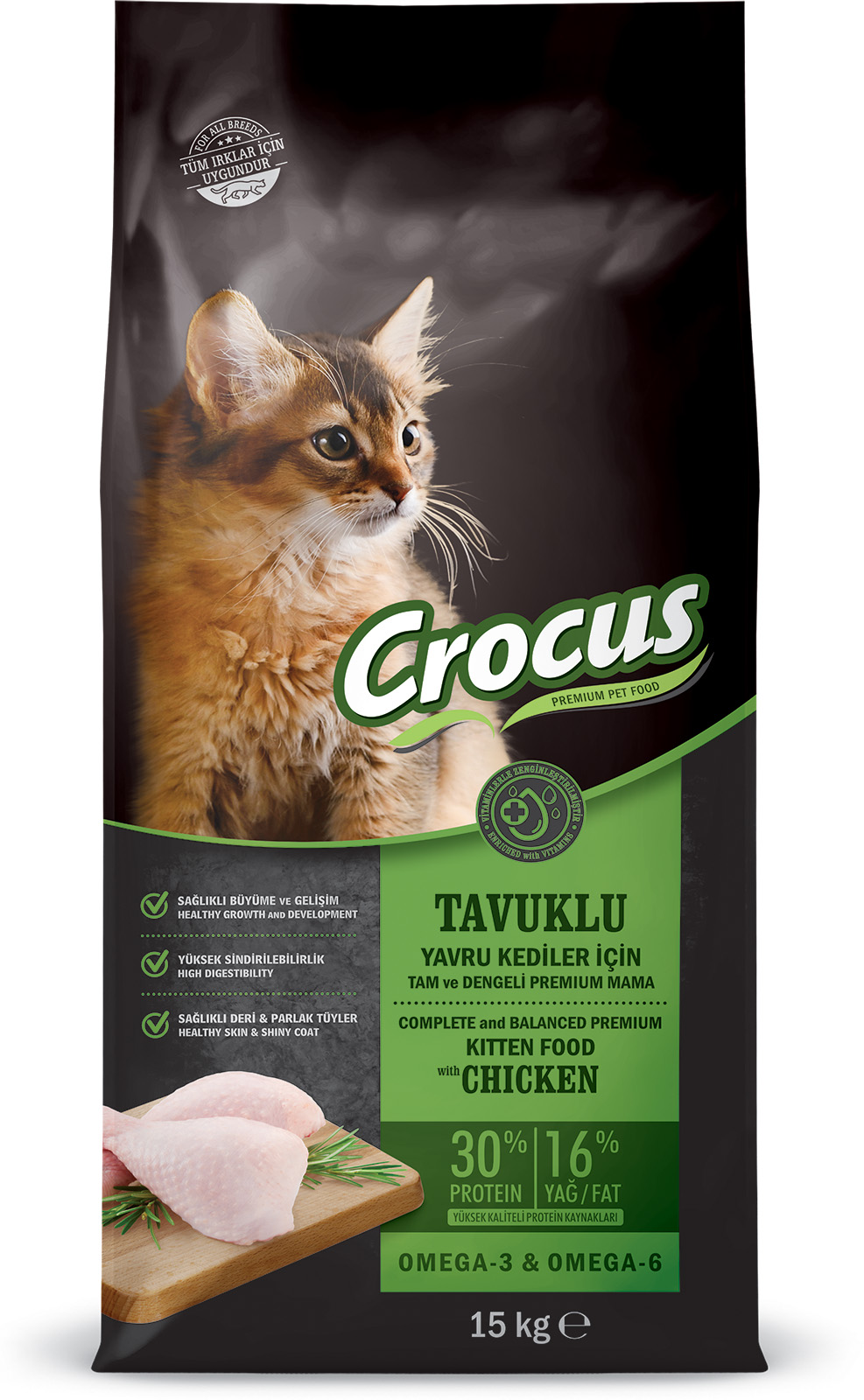 Crocus Tavuk Etli Yavru Kedi Maması 15 Kg Crocus Tavuk Etli Yavru Kedi Maması 15 Kg