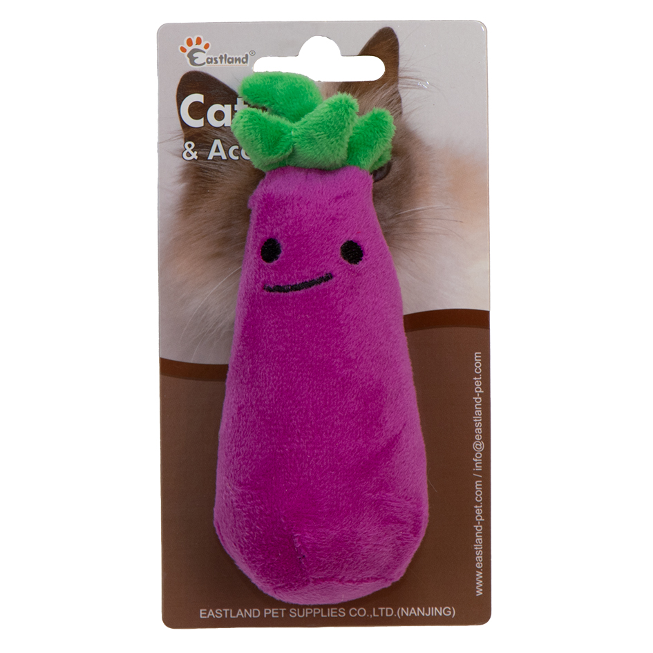 Eastland Catnipli Hışırtılı Peluş Patlıcan 13cm Eastland Catnipli Hışırtılı Peluş Patlıcan 13cm