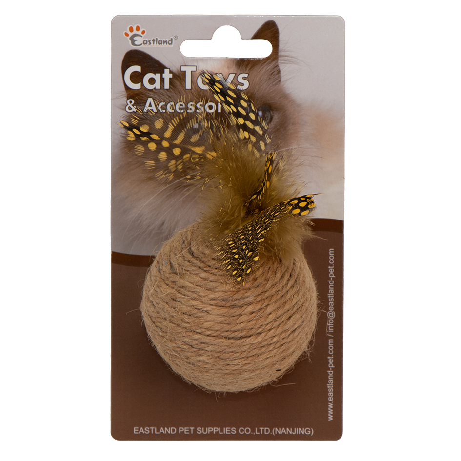 Eastland Hasır Tüylü Çıngıraklı Top-çap 6cm Eastland Hasır Tüylü Çıngıraklı Top-çap 6cm