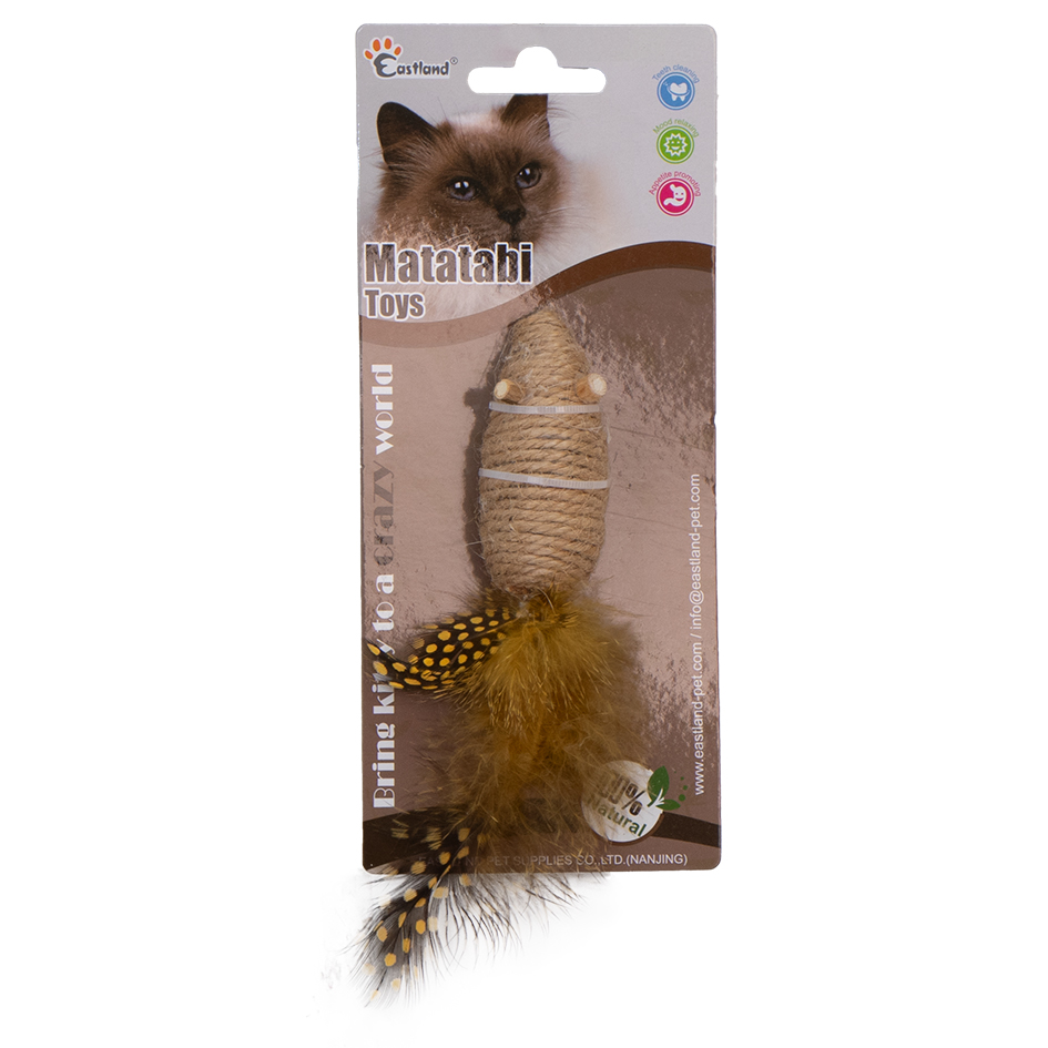Eastland İpli Tüylü Çıngıraklı Fare Kedi Oyuncağı Eastland İpli Tüylü Çıngıraklı Fare Kedi Oyuncağı