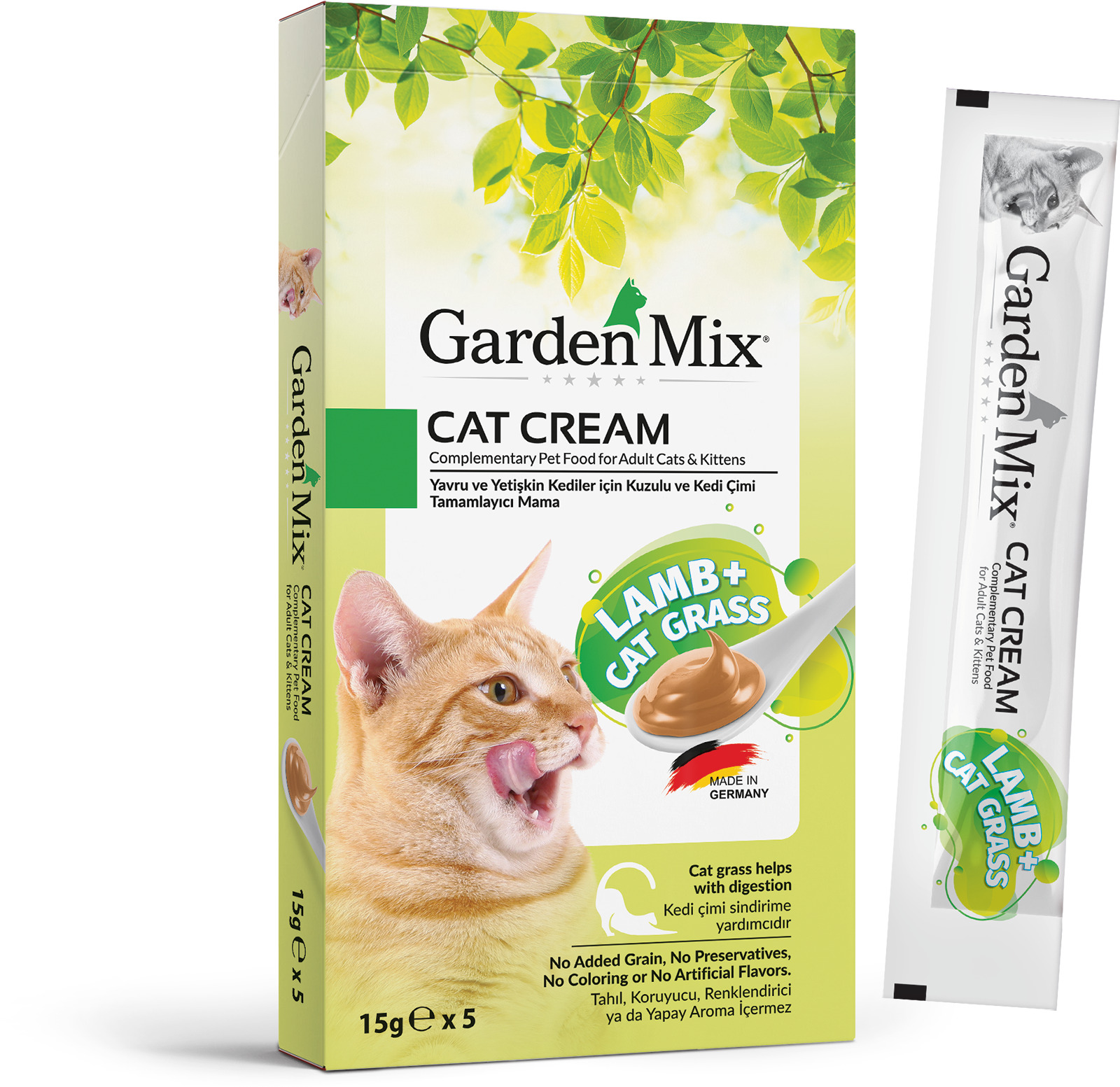 Garden Mıx Kedi Kreması Kuzu+kedi Otu 15gr*5 Garden Mıx Kedi Kreması Kuzu+kedi Otu 15gr*5