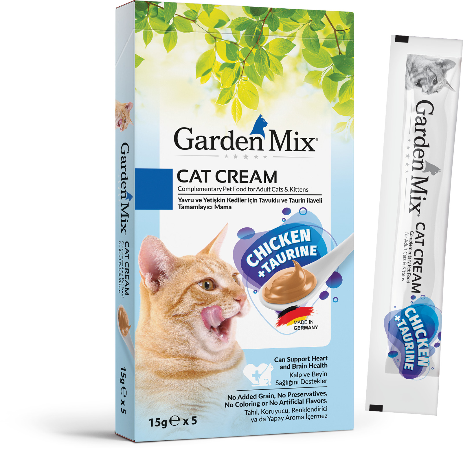 Garden Mıx Kedi Kreması Tavuk+taurin 15gr*5 Garden Mıx Kedi Kreması Tavuk+taurin 15gr*5