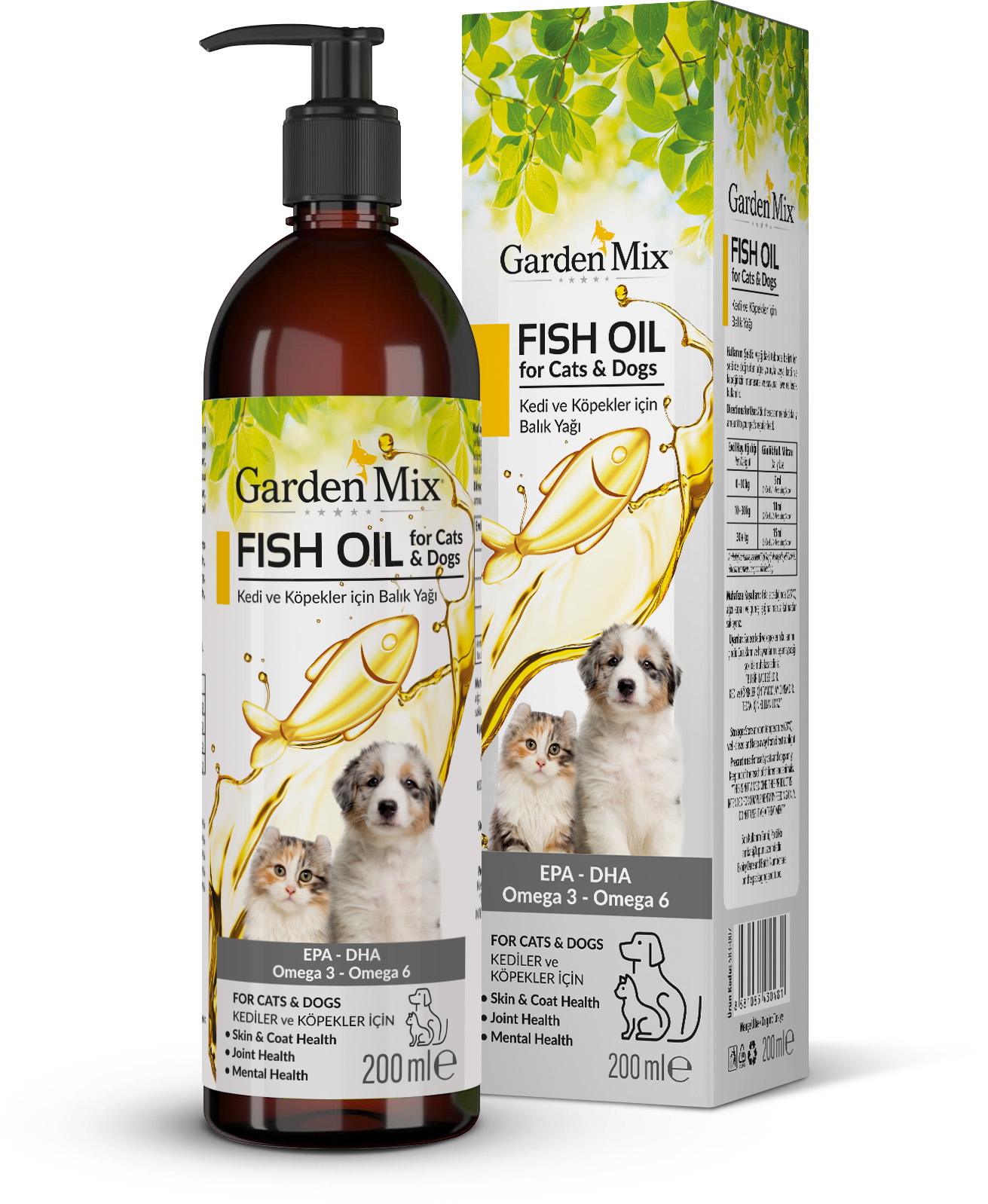 Garden Mix Kedi Ve Köpek Somon Yağı 200ml Garden Mix Kedi Ve Köpek Somon Yağı 200ml