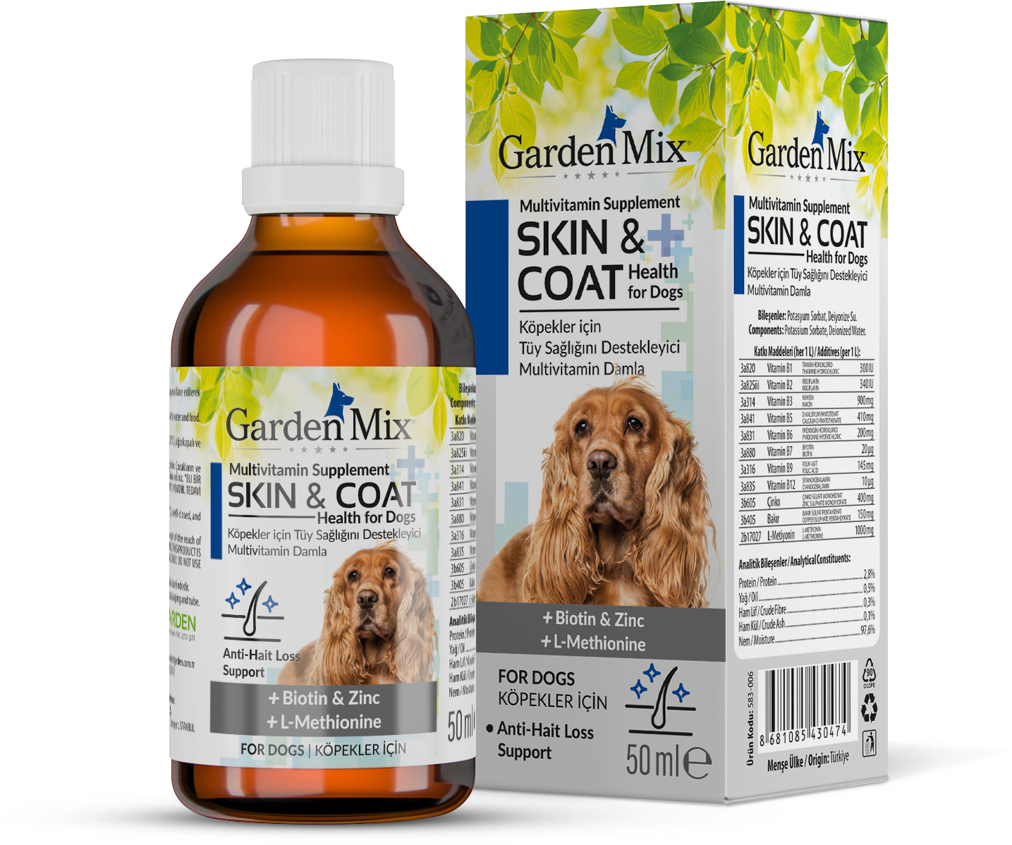 Garden Mix Köpek Tüy Sağlığı Damlası 50 Ml Garden Mix Köpek Tüy Sağlığı Damlası 50 Ml