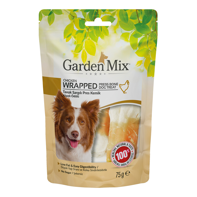 Garden Mıx Sargılı Pres Kemik Köpek Ödülü 75 Gr Garden Mıx Sargılı Pres Kemik Köpek Ödülü 75 Gr