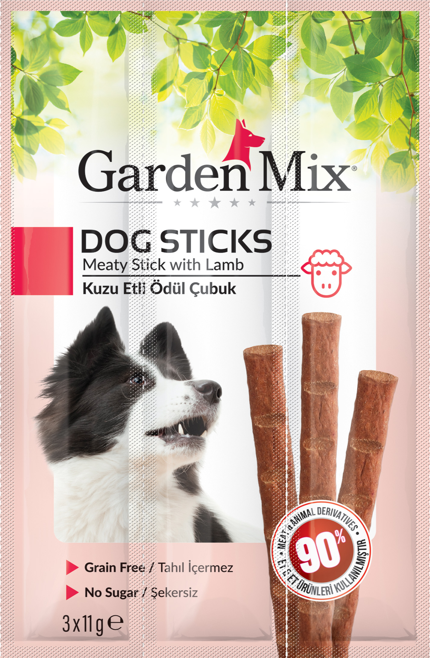 Gardenmix Kuzu Etli Köpek Stick Ödül 3*11g 20‘li Gardenmix Kuzu Etli Köpek Stick Ödül 3*11g 20‘li