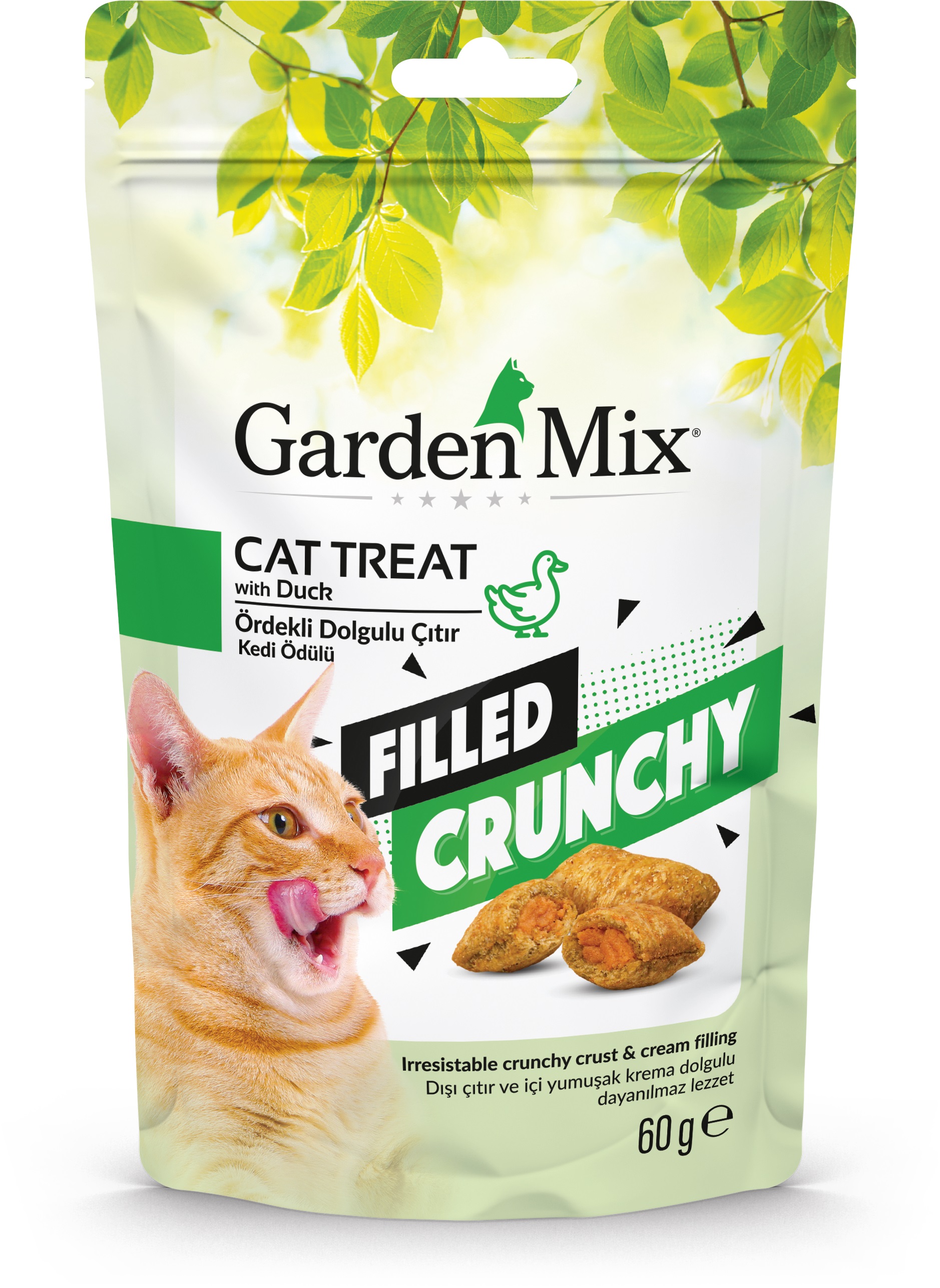 Gardenmix Ördekli İçi Dolgulu Kedi Ödülü 60gr Gardenmix Ördekli İçi Dolgulu Kedi Ödülü 60gr