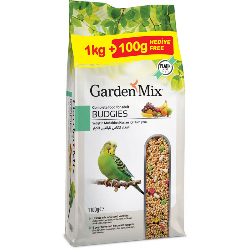 Gardenmix Platin Meyveli Muhabbet Kuş Yemi 1.1 Kg Gardenmix Platin Meyveli Muhabbet Kuş Yemi 1.1 Kg