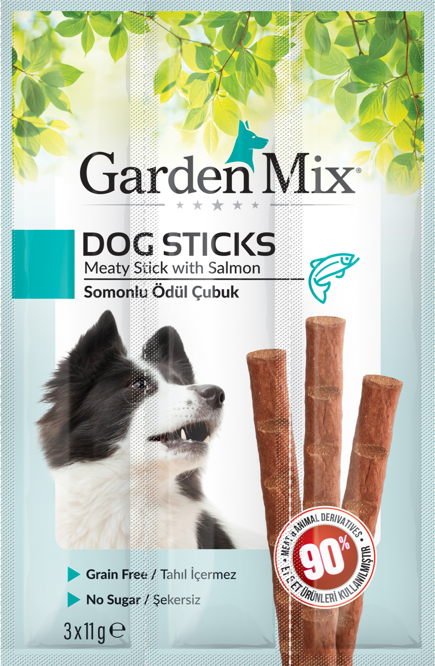 Gardenmix Somonlu Köpek Stick Ödül 3*11g 20‘li Gardenmix Somonlu Köpek Stick Ödül 3*11g 20‘li