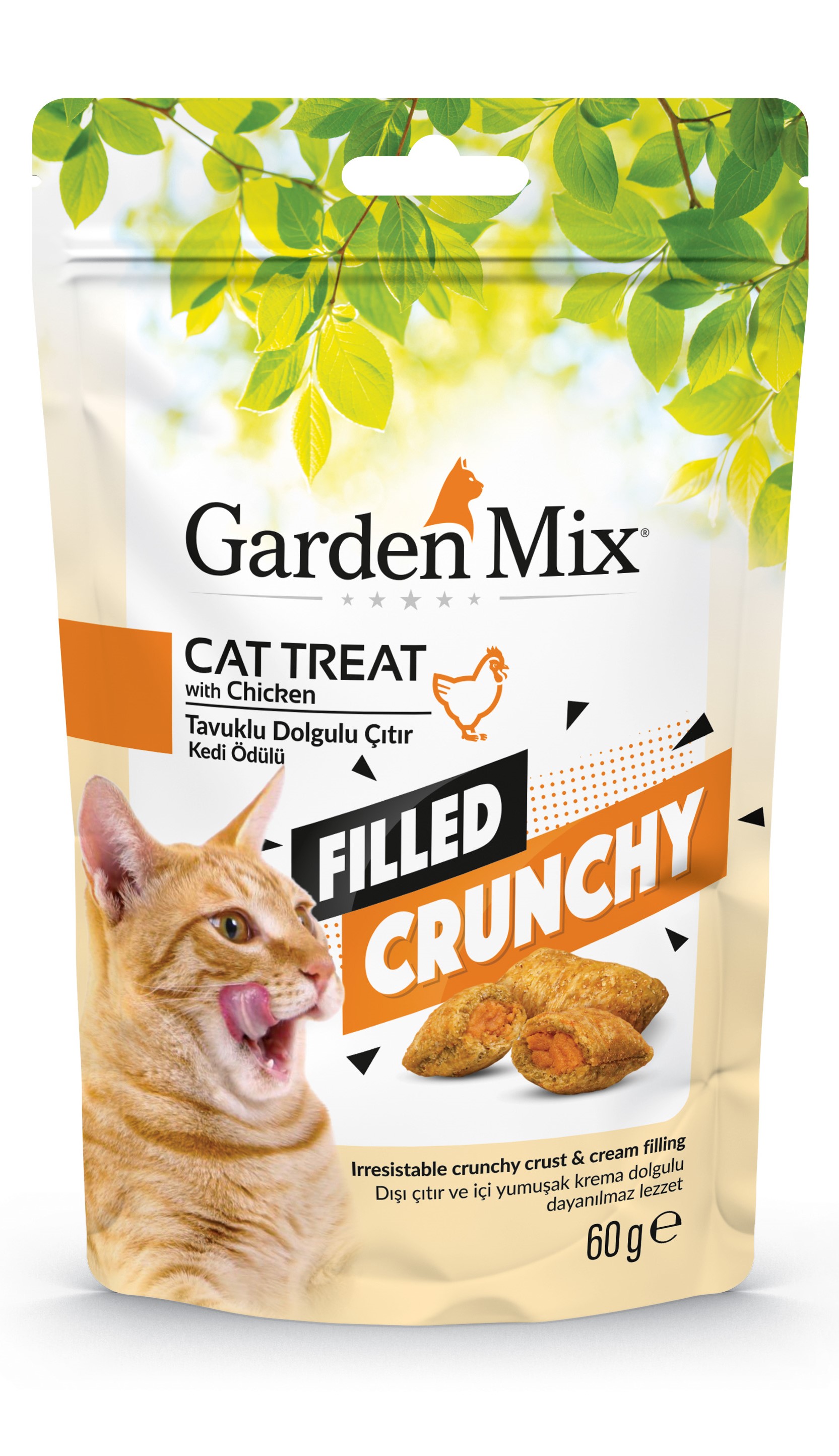 Gardenmix Tavuklu İçi Dolgulu Kedi Ödülü 60gr Gardenmix Tavuklu İçi Dolgulu Kedi Ödülü 60gr