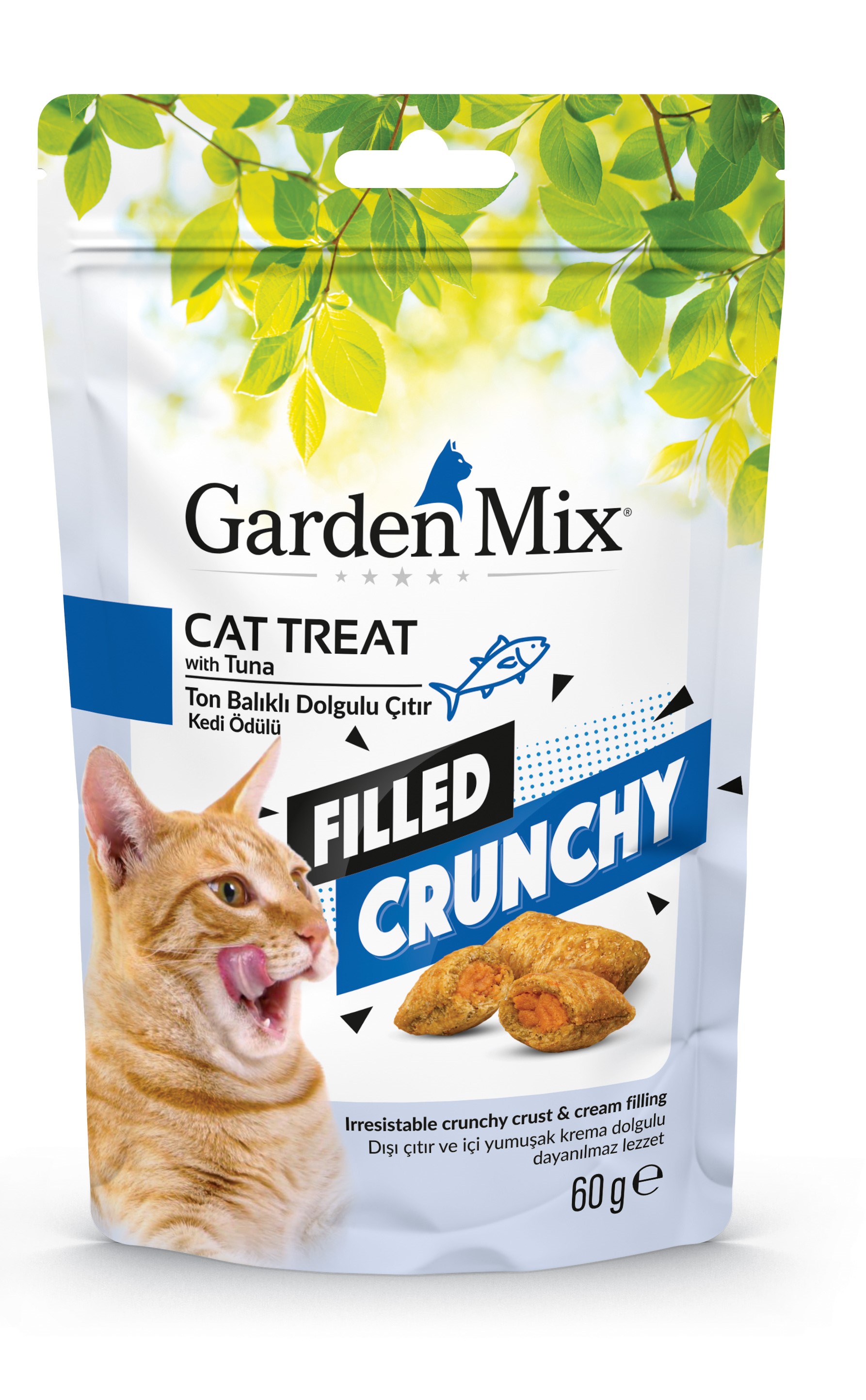 Gardenmix Ton Balıklı İçi Dolgulu Kedi Ödülü 60gr Gardenmix Ton Balıklı İçi Dolgulu Kedi Ödülü 60gr