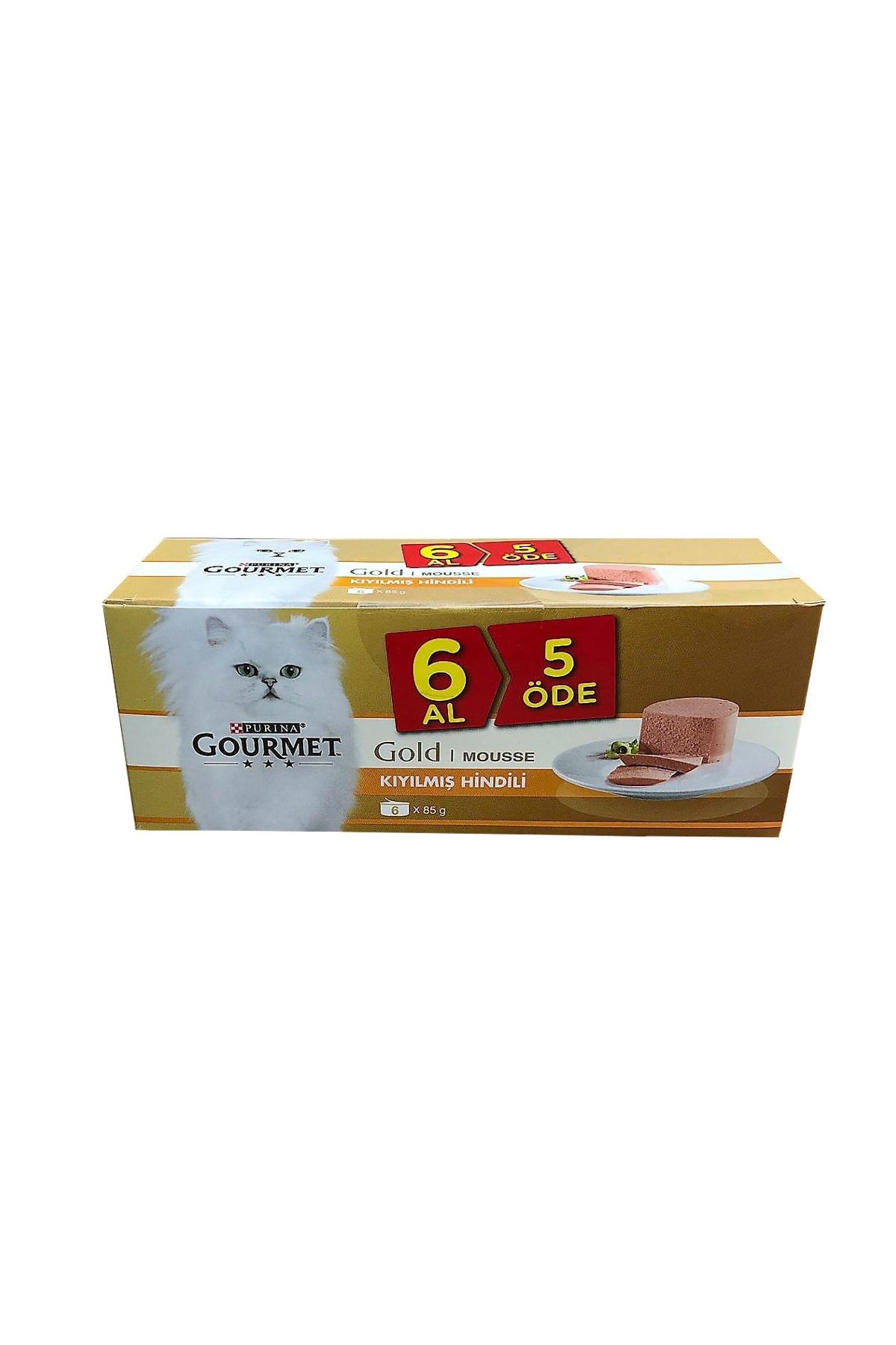 Gourmet Gold Kıyılmış Hindili Kedi Konservesi 85g (6 Al 5 Öde) Gourmet Gold Kıyılmış Hindili Kedi Konservesi 85g (6 Al 5 Öde)