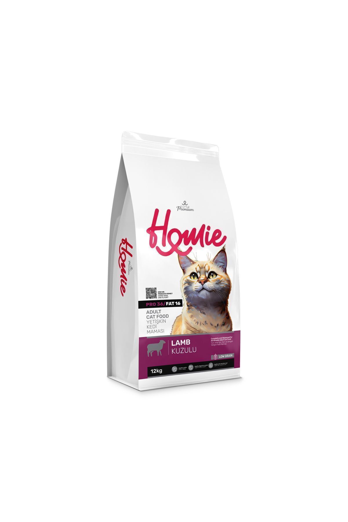 Homie Kuzu Etli Yetişkin Kedi Maması 12 Kg Homie Kuzu Etli Yetişkin Kedi Maması 12 Kg