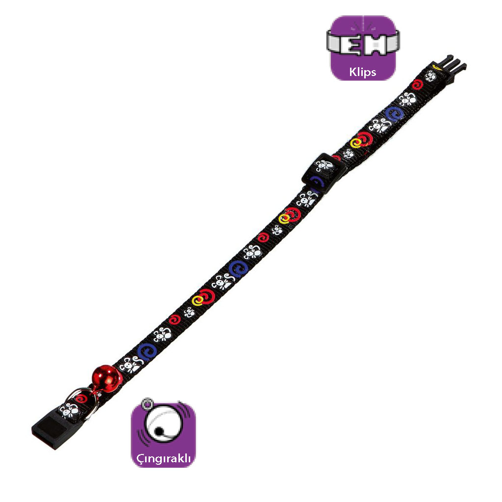 Karlıe Kedi Boyun Tasma Çıng. 30cm Siyah Karlıe Kedi Boyun Tasma Çıng. 30cm Siyah