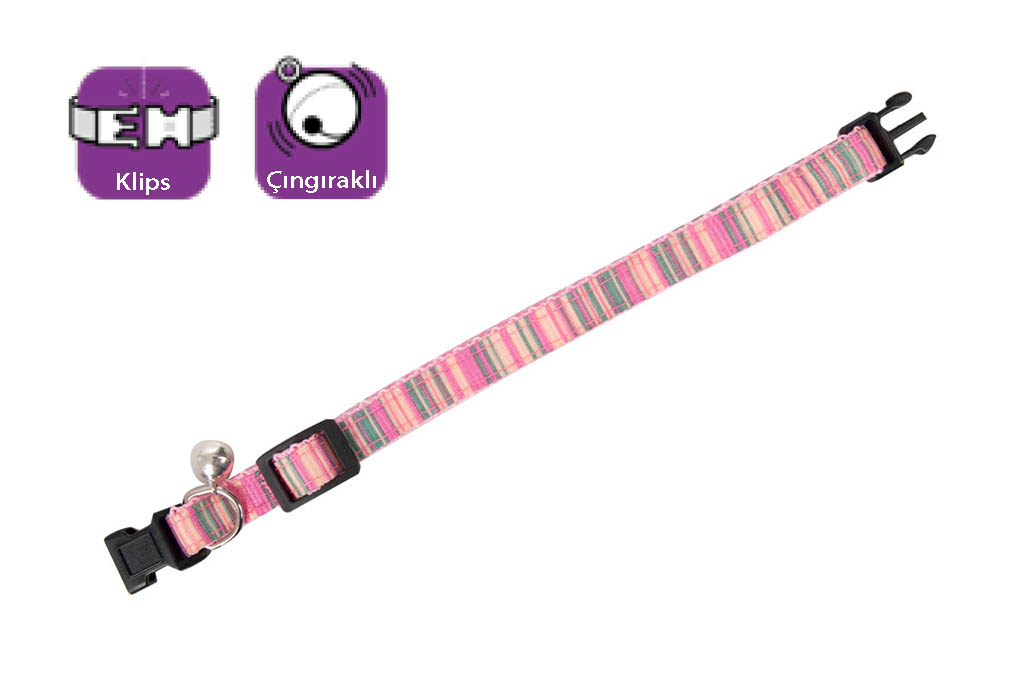 Karlıe Kedi Boyun Tasması Çıng. 30 Cm Pembe Karlıe Kedi Boyun Tasması Çıng. 30 Cm Pembe
