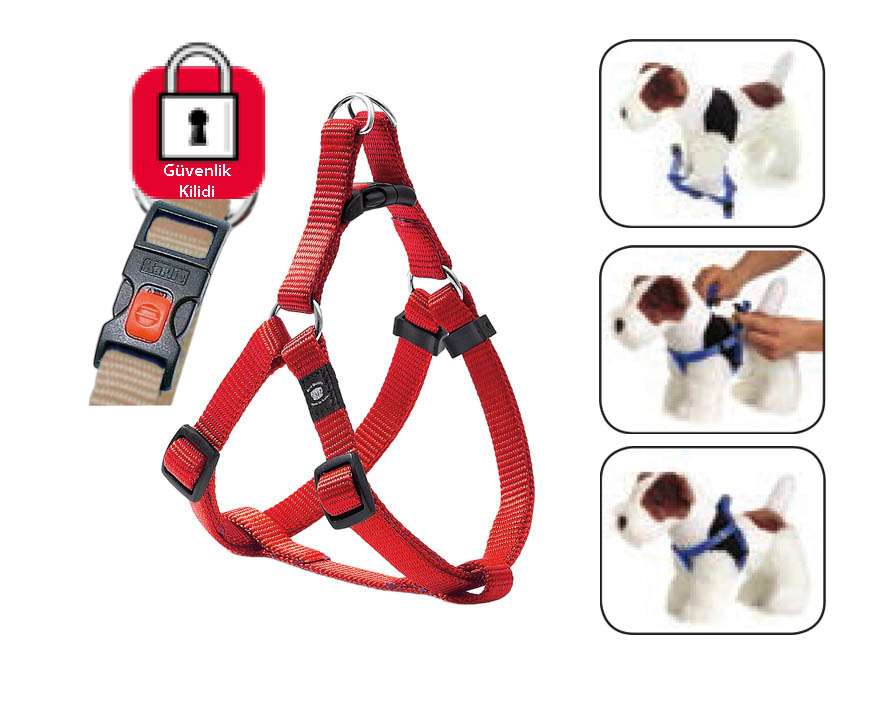 Karlıe Kilitli Göğüs Tasma L 60-90cm Kırmızı Karlıe Kilitli Göğüs Tasma L 60-90cm Kırmızı