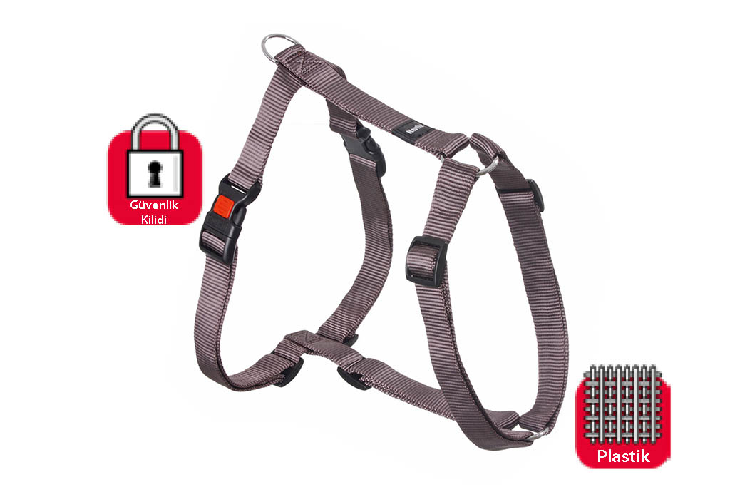 Karlıe Kilitli Göğüs Tasma L 65-100 Cm Gri Karlıe Kilitli Göğüs Tasma L 65-100 Cm Gri