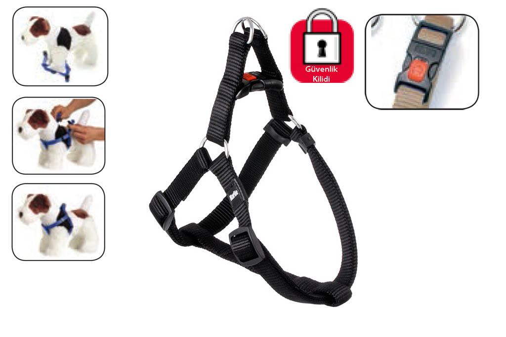 Karlıe Kilitli Göğüs Tasma M 40-70 Cm Siyah Karlıe Kilitli Göğüs Tasma M 40-70 Cm Siyah