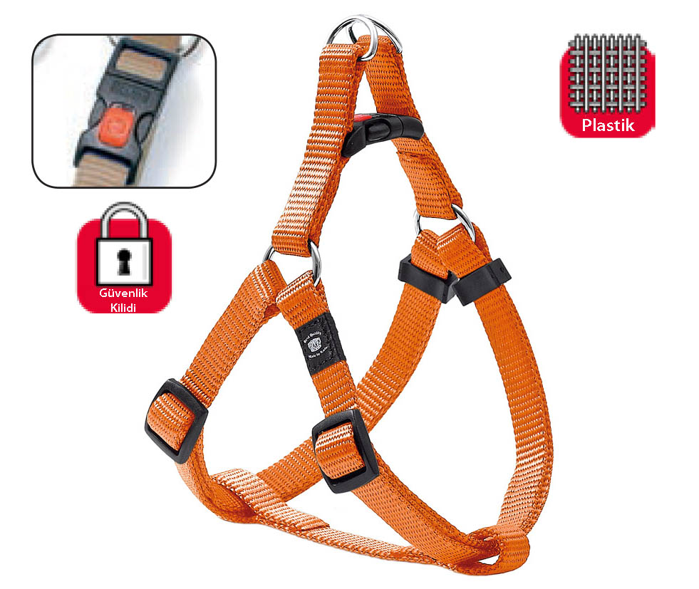 Karlıe Kilitli Göğüs Tasma S 25-45cm Turuncu Karlıe Kilitli Göğüs Tasma S 25-45cm Turuncu