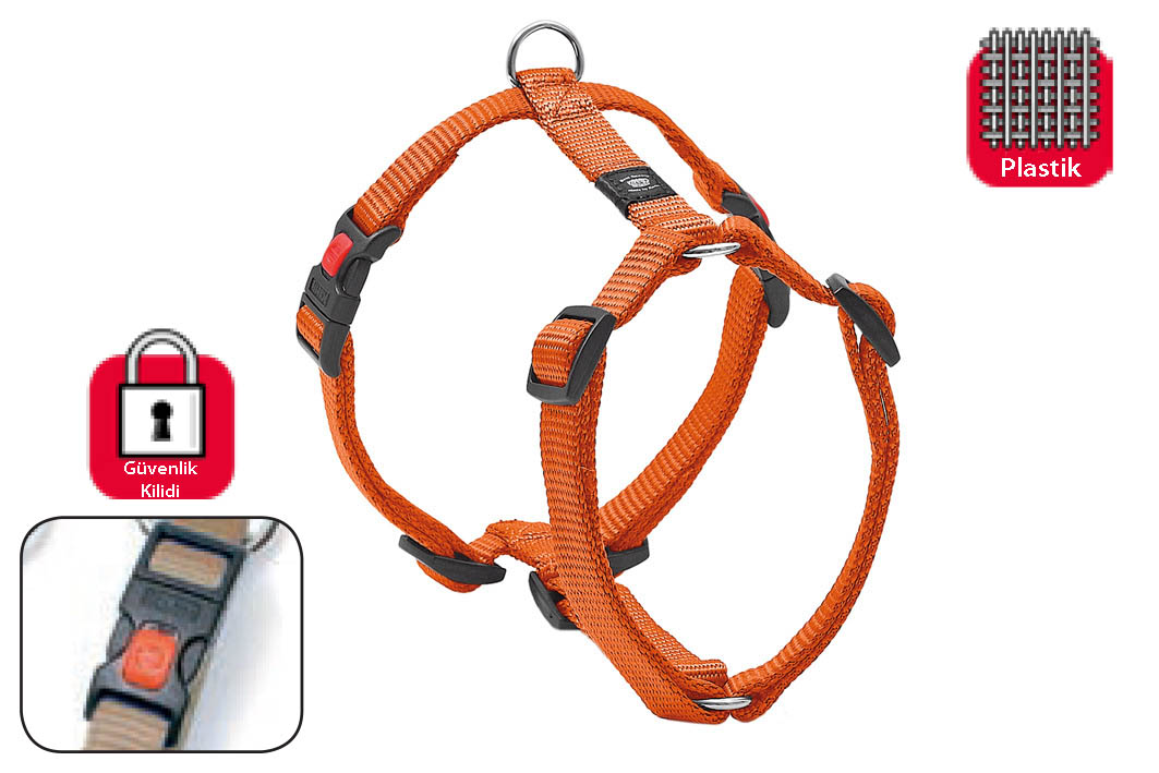 Karlıe Kilitli Göğüs Tasma S 35-50 Cm Turuncu Karlıe Kilitli Göğüs Tasma S 35-50 Cm Turuncu