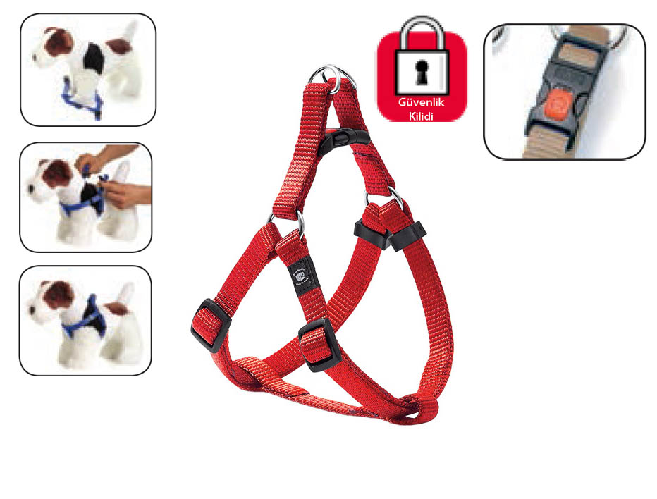 Karlıe Kilitli Göğüs Tasma S/m 35-60cm Kırmızı Karlıe Kilitli Göğüs Tasma S/m 35-60cm Kırmızı