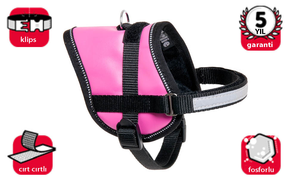 Karlıe Reflektörlü Göğüs Tasma Xs 26-35cm Pembe Karlıe Reflektörlü Göğüs Tasma Xs 26-35cm Pembe