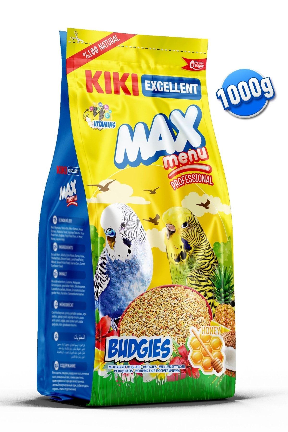Kiki Excellent Kuş Max Menu Budgies Ballı Muhabbet Kuşu Yemi 1000 Gr. Kb302 Kiki Excellent Kuş Max Menu Budgies Ballı Muhabbet Kuşu Yemi 1000 Gr. Kb302