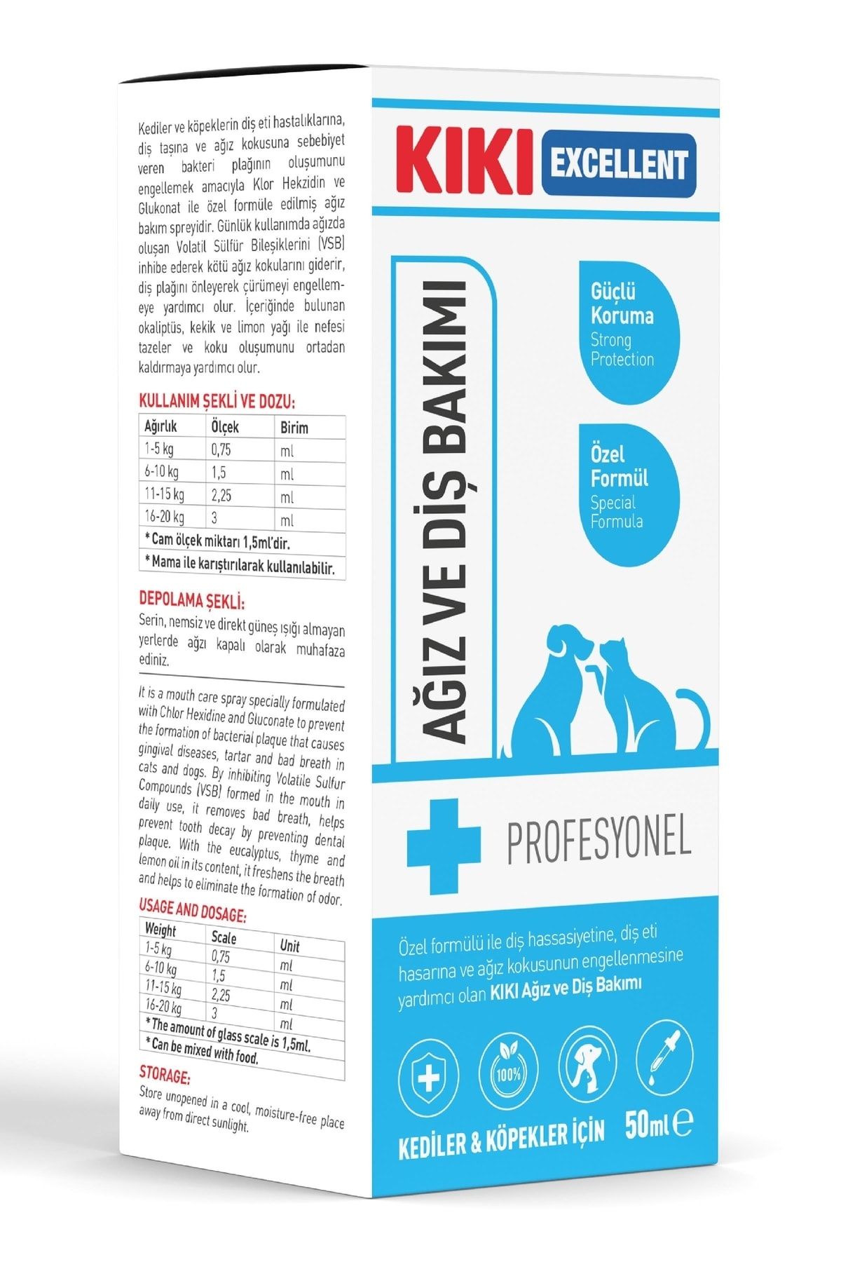 Kıkı Kedi& Köpek Ağız Ve Diş Bakımı Sprey 50ml Kıkı Kedi& Köpek Ağız Ve Diş Bakımı Sprey 50ml
