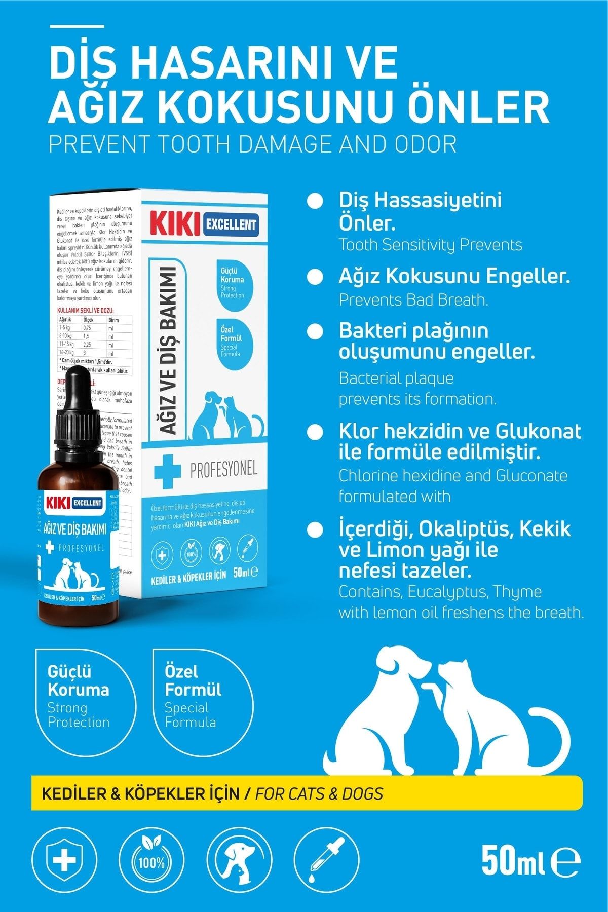 Kıkı Kedi& Köpek Ağız Ve Diş Bakımı Sprey 50ml Kıkı Kedi& Köpek Ağız Ve Diş Bakımı Sprey 50ml