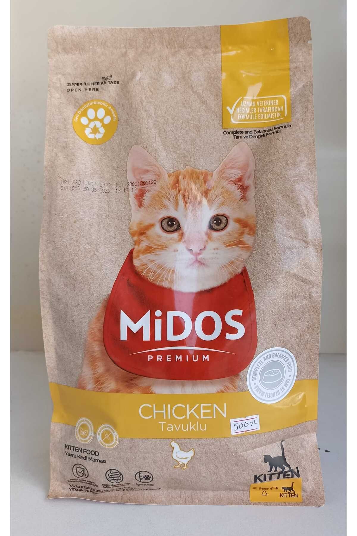 Midos Tavuklu Yavru Kedi Maması 2 Kg Midos Tavuklu Yavru Kedi Maması 2 Kg