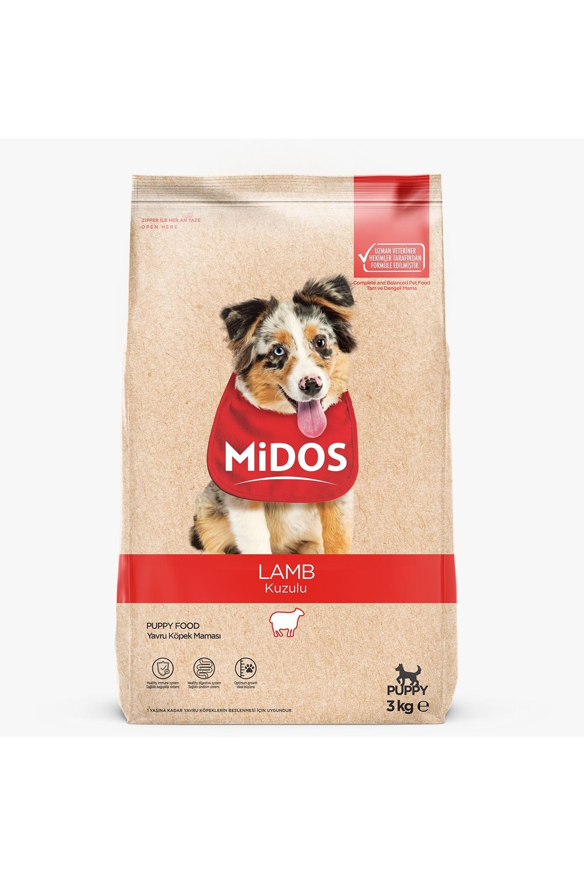 MİDOS Yavru Köpek Maması - Sağlıklı Büyüme - Kuzu&Pirinç 3kg MİDOS Yavru Köpek Maması - Sağlıklı Büyüme - Kuzu&Pirinç 3kg