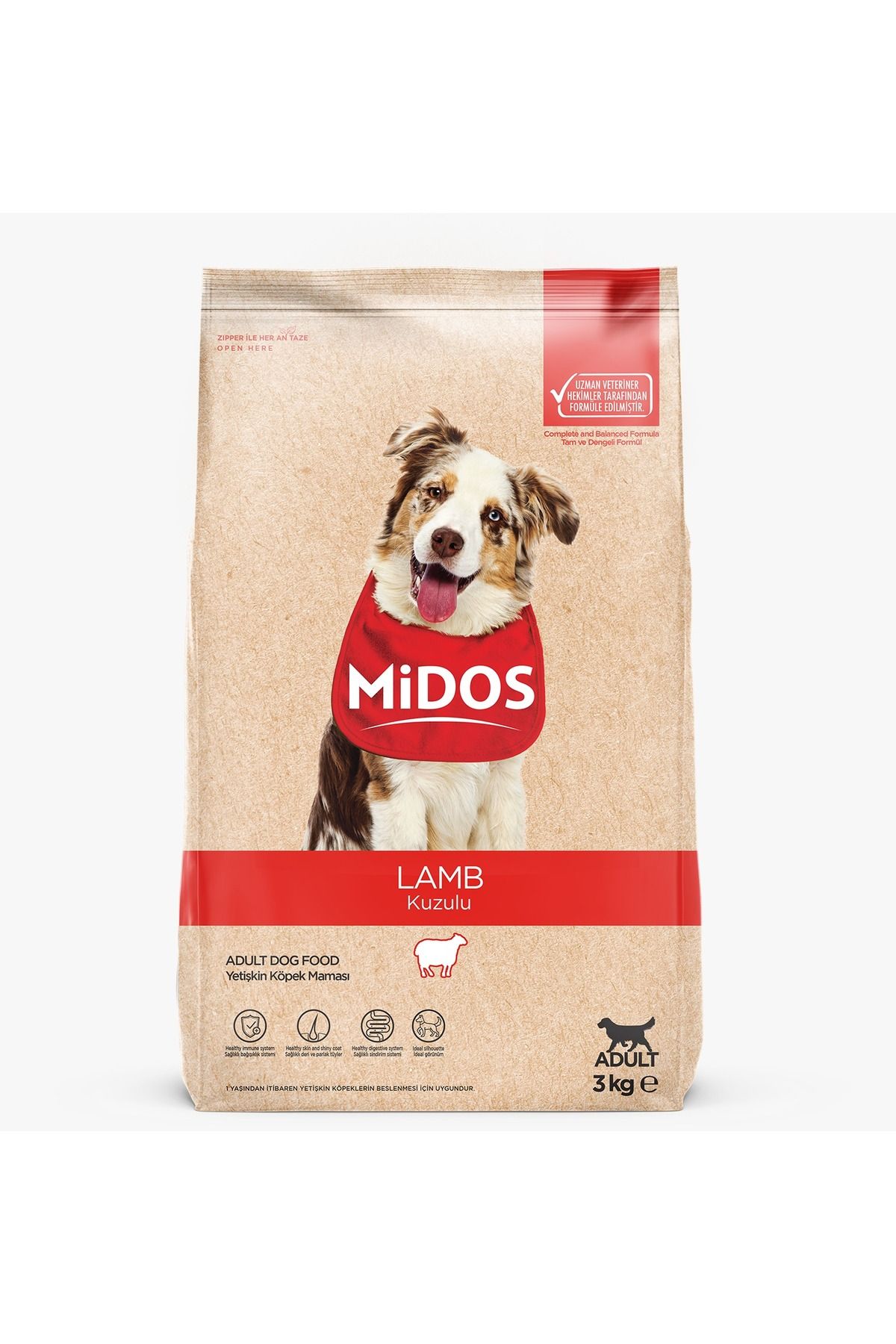 MİDOS Yetişkin Köpek Maması - Maintenance - Kuzu&Pirinç 3kg MİDOS Yetişkin Köpek Maması - Maintenance - Kuzu&Pirinç 3kg