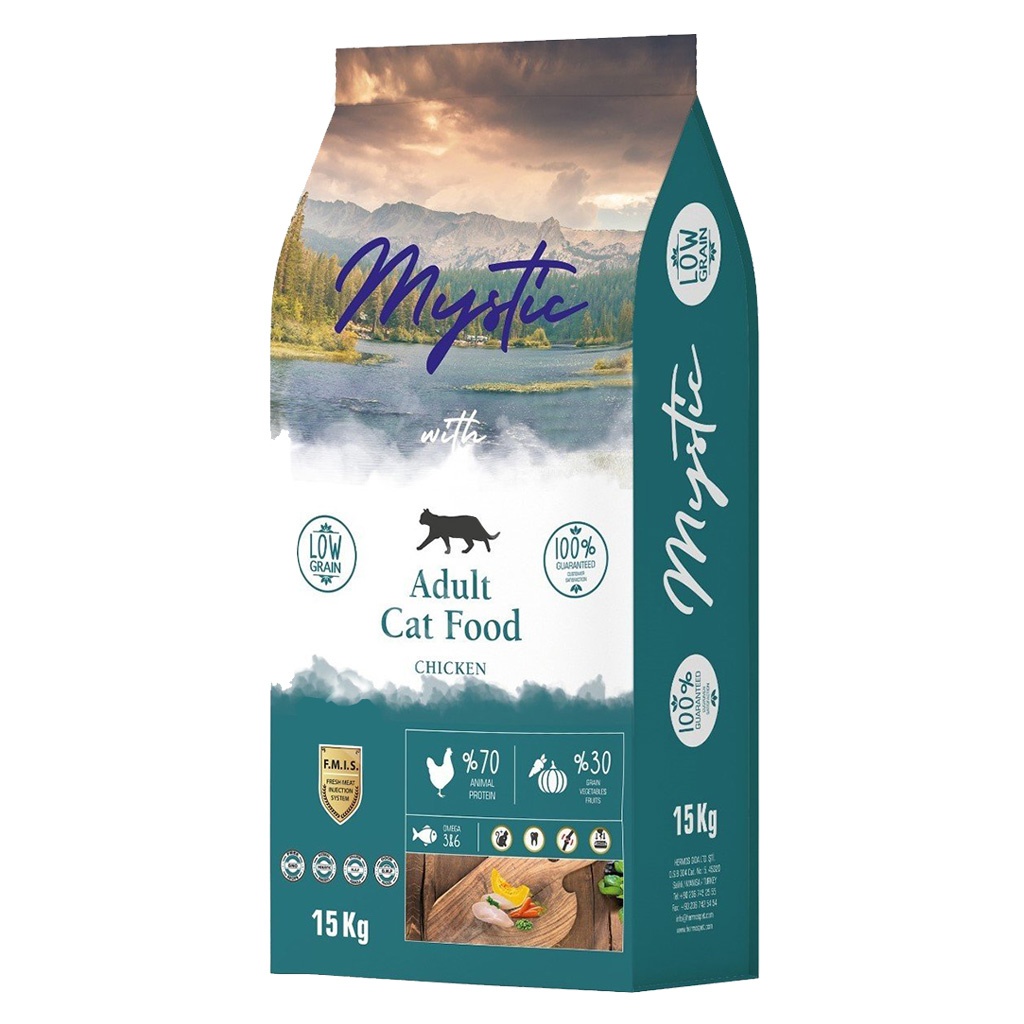 Mystic Az Tahıl Yetişkin Kedi Maması Tavuklu 15 Kg Mystic Az Tahıl Yetişkin Kedi Maması Tavuklu 15 Kg