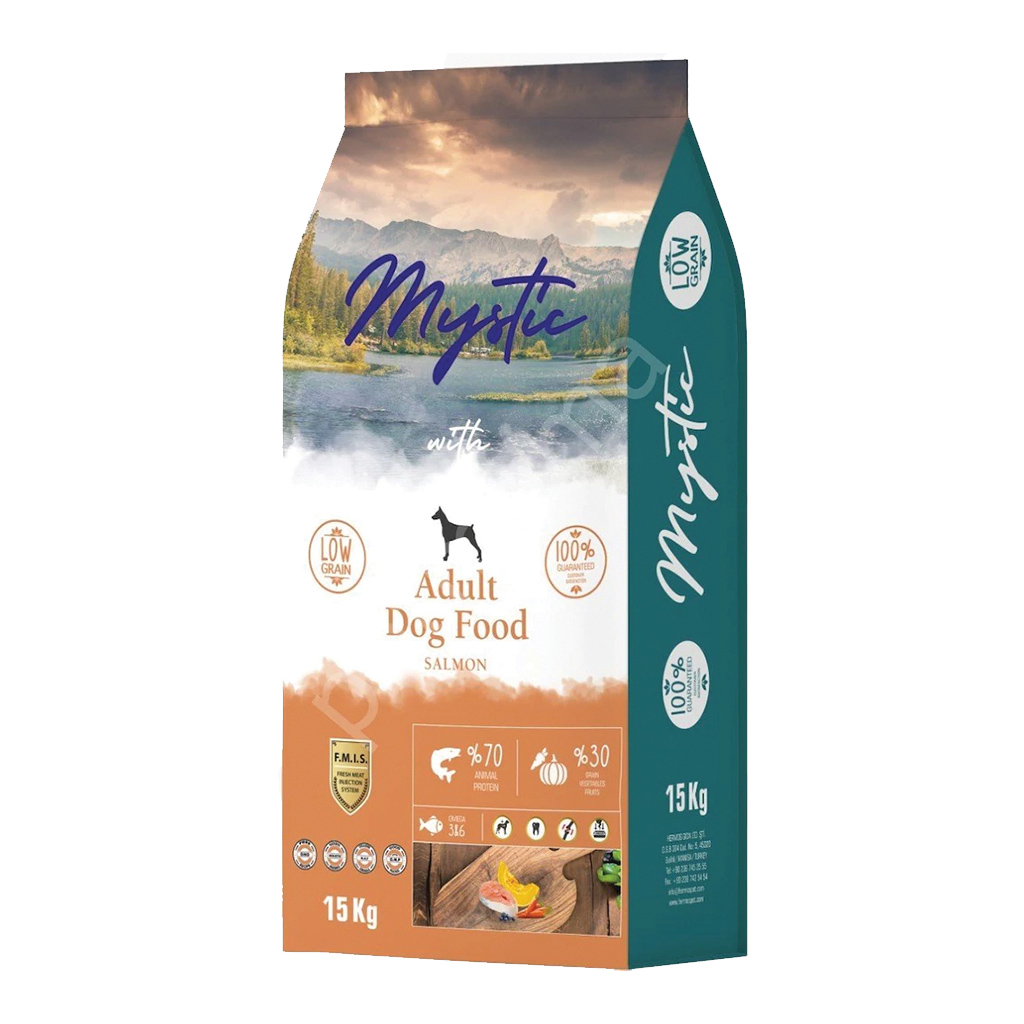 Mystic Az Tahıllı Yetişkin Köpek Maması Somon 15kg Mystic Az Tahıllı Yetişkin Köpek Maması Somon 15kg