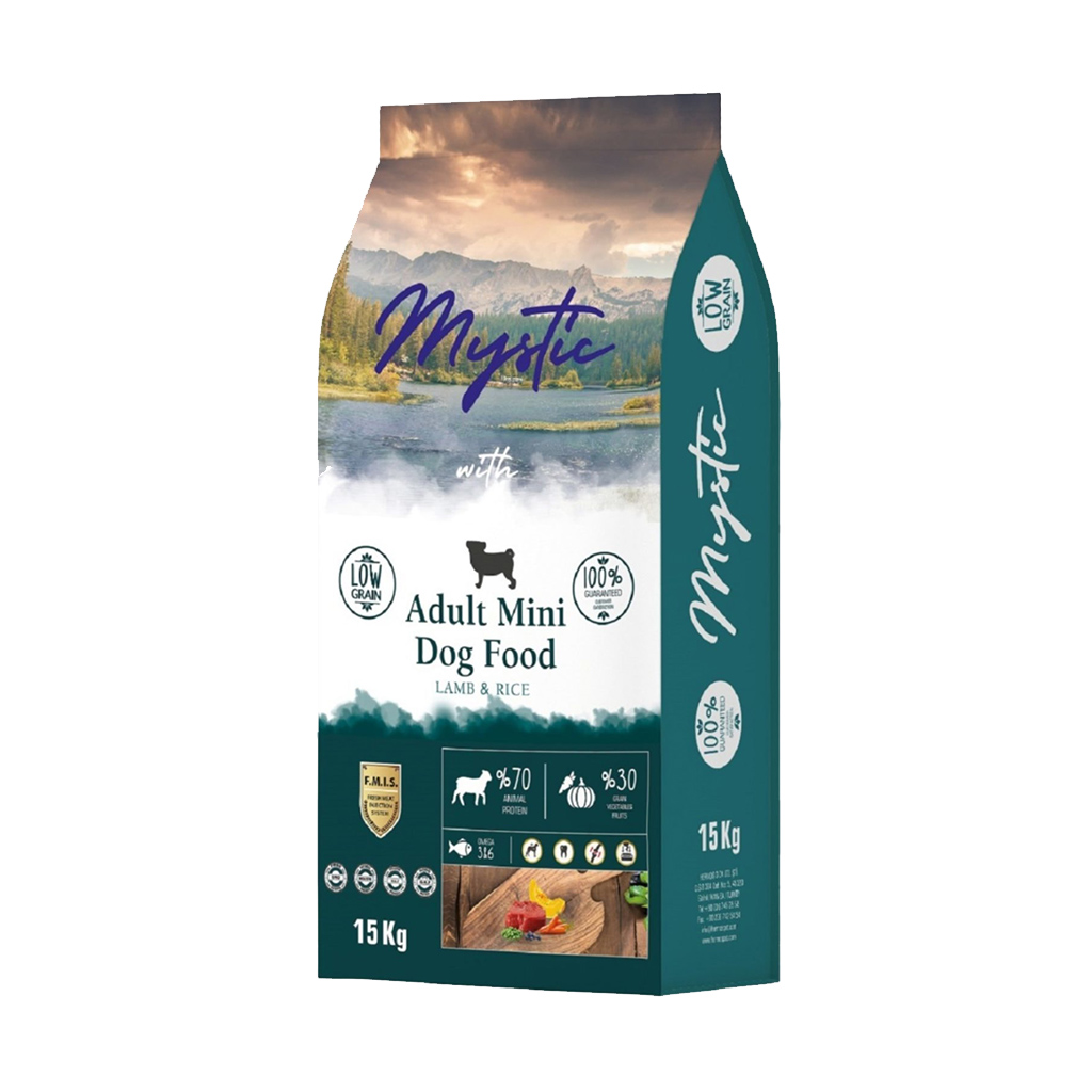 Mystic Az Tahıllı Yetişkin Köpek Mini Orta Kuzu 15kg Mystic Az Tahıllı Yetişkin Köpek Mini Orta Kuzu 15kg