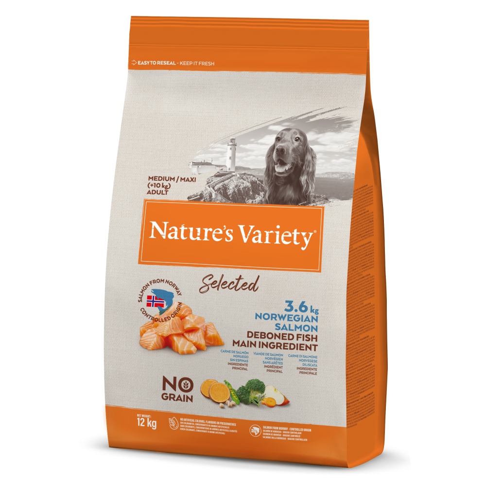 N.v. Dog Selected Med/max Adult Norw.salmon 12kg N.v. Dog Selected Med/max Adult Norw.salmon 12kg