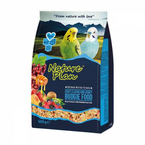 Nature Plan Budgie Meyveli Muhabbet Kuşu Yemi 500g Nature Plan Budgie Meyveli Muhabbet Kuşu Yemi 500g