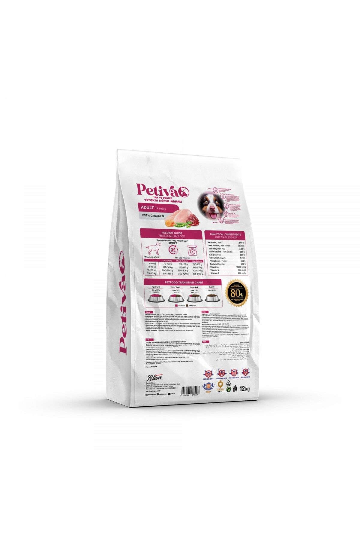 Petiva Yetişkin Tavuk Etli Köpek Maması 12 Kg Petiva Yetişkin Tavuk Etli Köpek Maması 12 Kg
