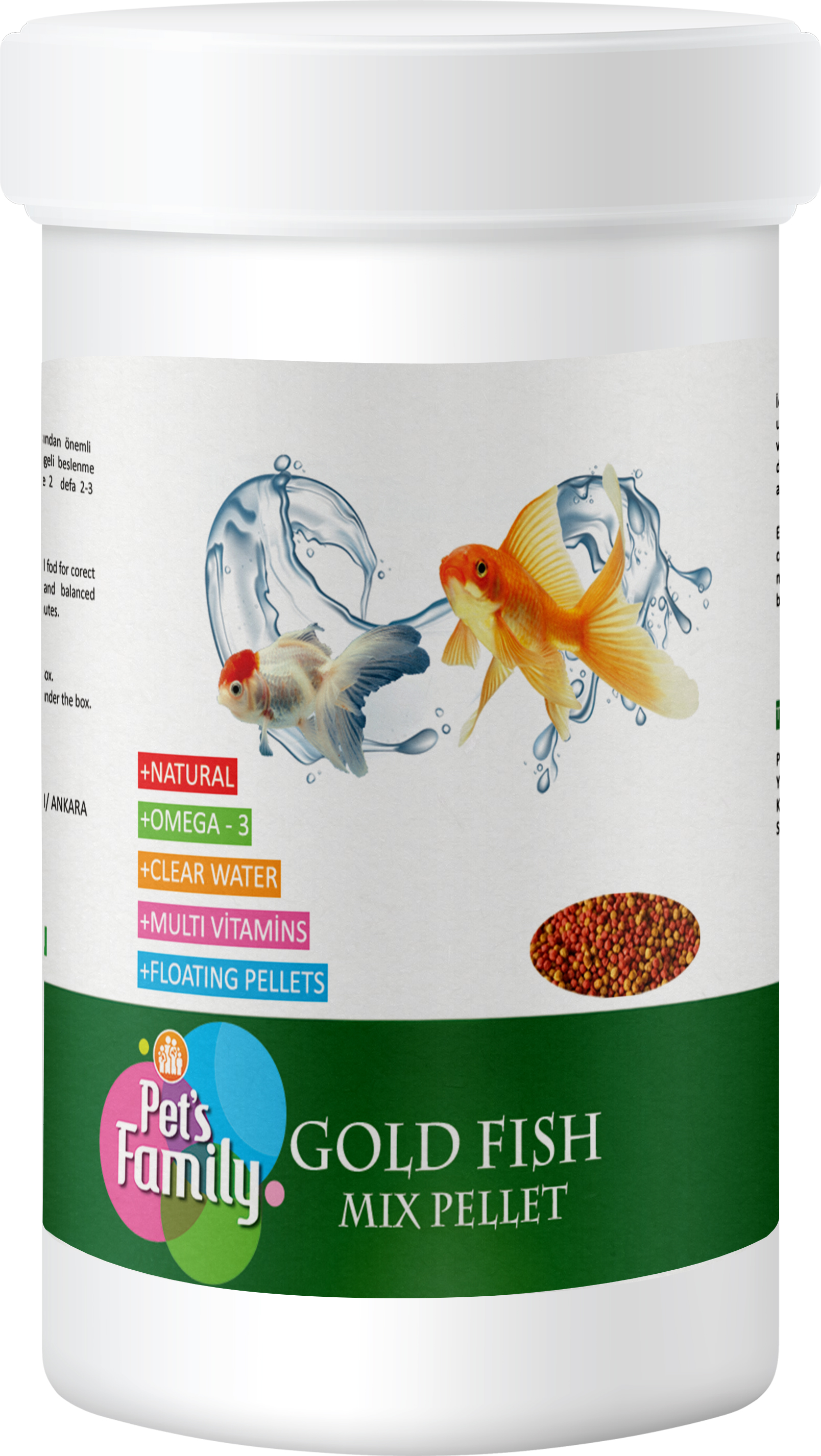 Pets Family Gold Fısh Mıx Pellet 250 Ml/90 G Pets Family Gold Fısh Mıx Pellet 250 Ml/90 G