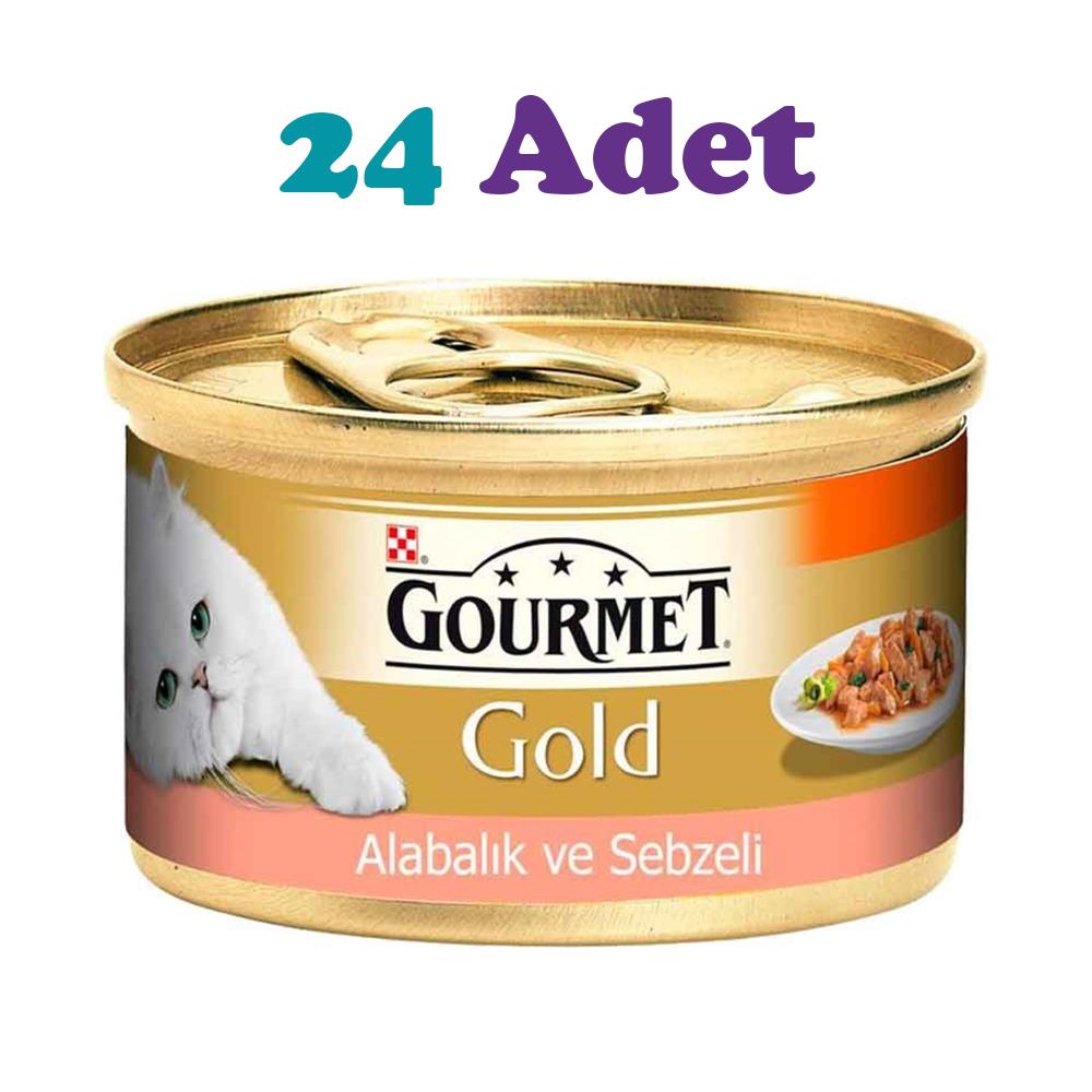 Gourmet Gold Parça Etli Alabalık ve Sebzeli Kedi Konservesi 85g (24 Adet)