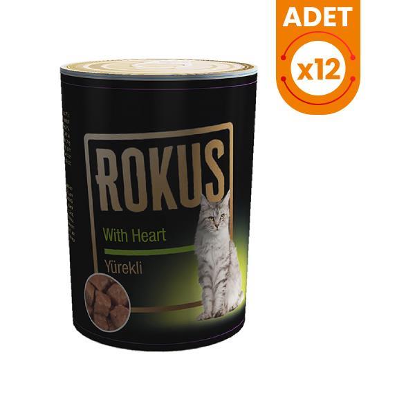 Rokus Yürekli Kedi Konservesi 410g (12 adet) Rokus Yürekli Kedi Konservesi 410g (12 adet)