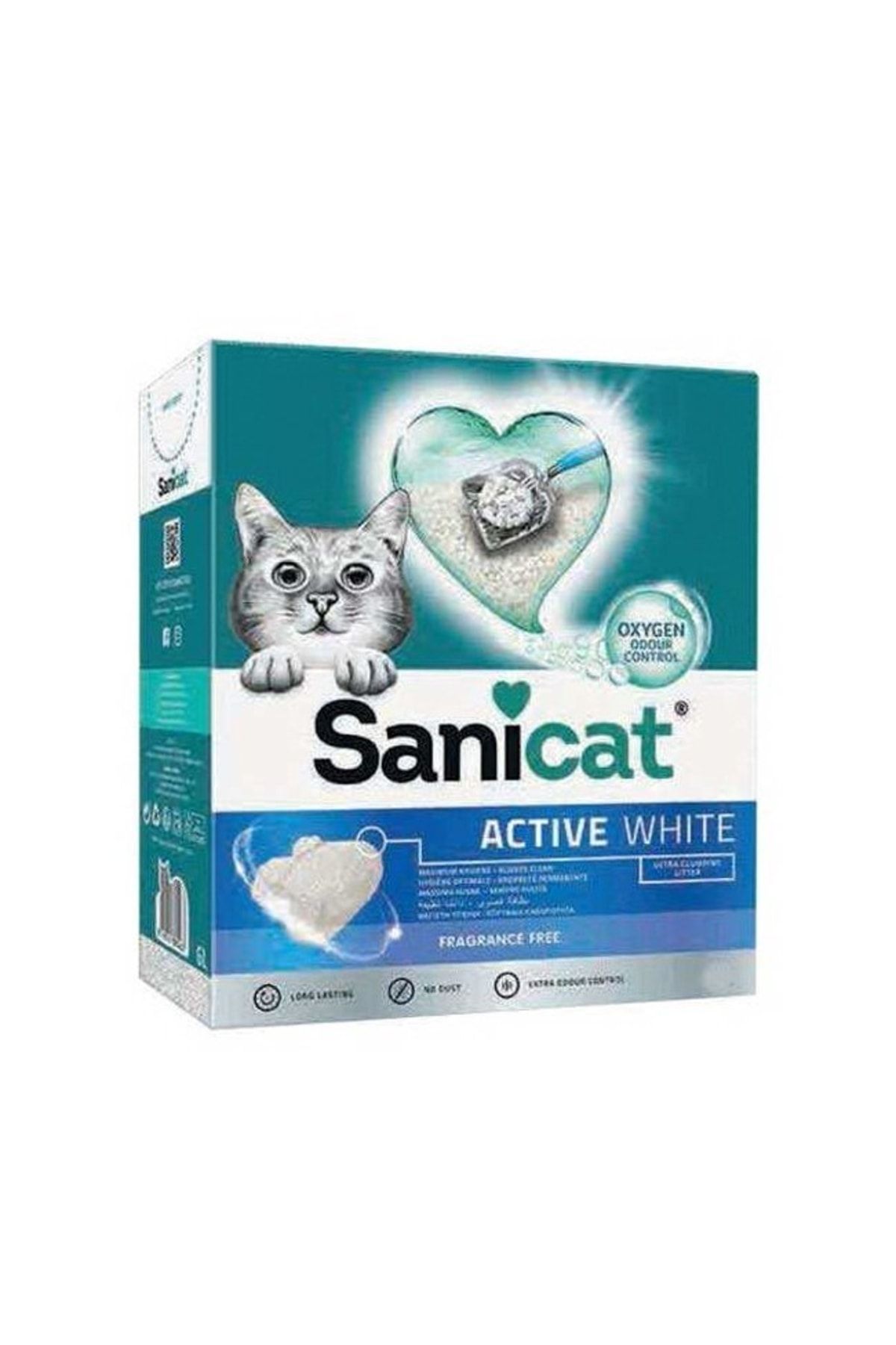 Sanicat Active White Oxygen Control Ultra Topaklanan Oksijen Kontrol Kedi Kumu 10lt Sanicat Active White Oxygen Control Ultra Topaklanan Oksijen Kontrol Kedi Kumu 10lt