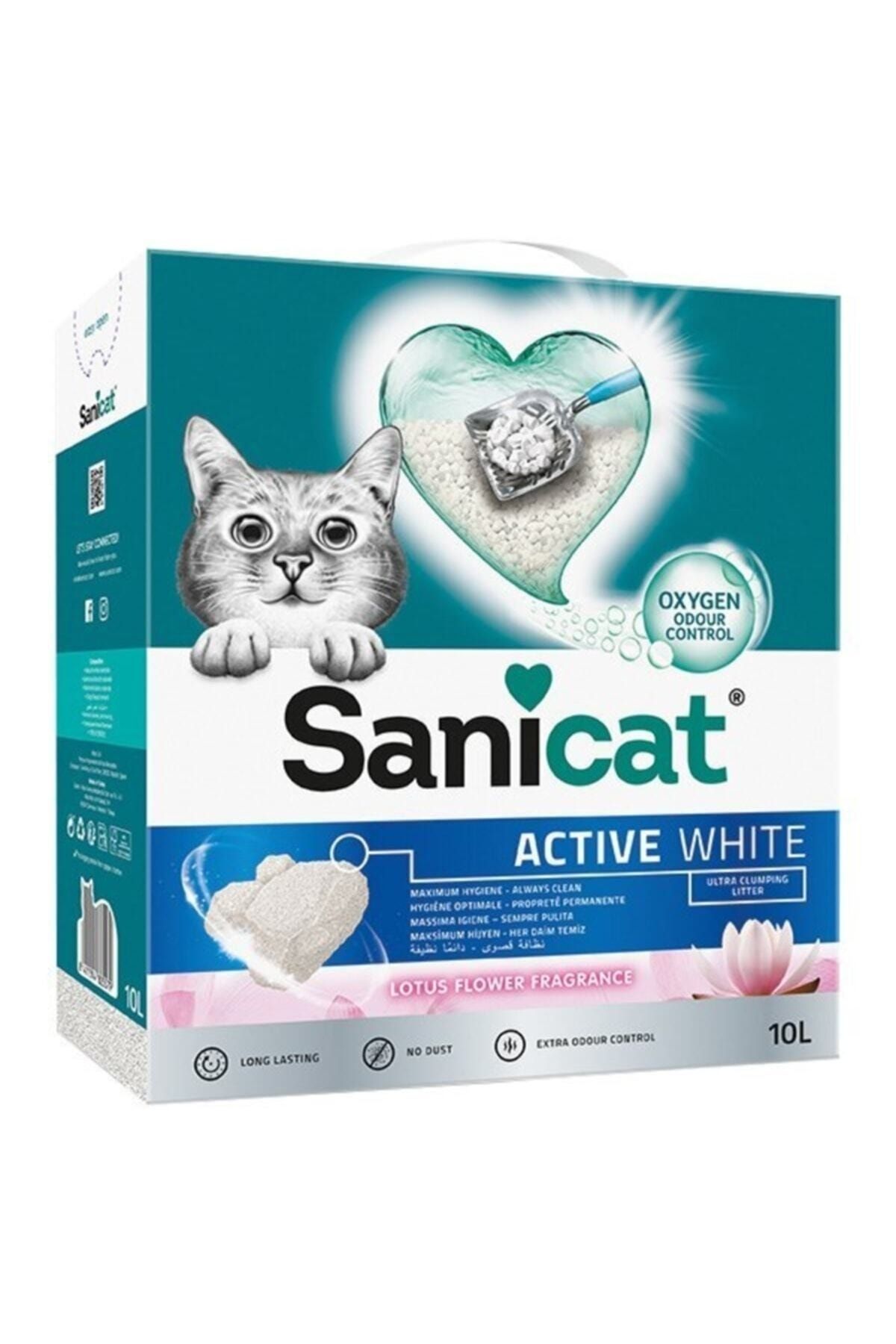 Sanicat Active White Süper Topaklanan Kedi Kumu Lotus Çiçeği Kokulu 10 Lt Sanicat Active White Süper Topaklanan Kedi Kumu Lotus Çiçeği Kokulu 10 Lt