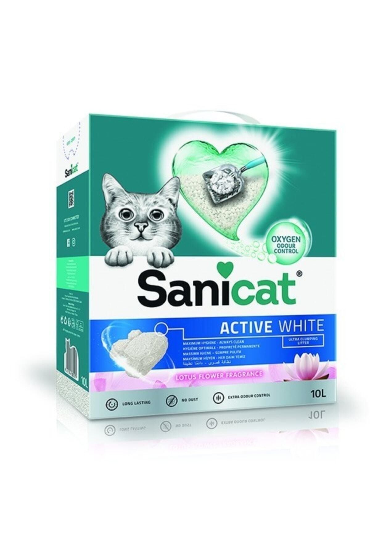 Sanicat Active White Süper Topaklanan Kedi Kumu Lotus Çiçeği Kokulu 10 Lt Sanicat Active White Süper Topaklanan Kedi Kumu Lotus Çiçeği Kokulu 10 Lt